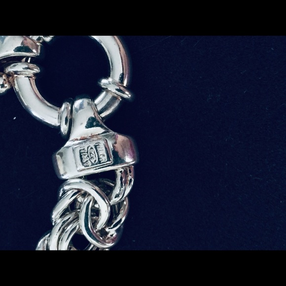 NWOT Sterling Silver Byzantine Bracelet 7.5 in 25g - Picture 3 of 4